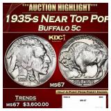 1935-s Buffalo Nickel Near Top Pop 5c ms67 SEGS