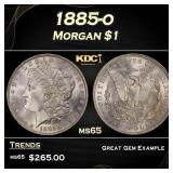 1885-o Morgan Dollar $1 Grades ms65