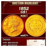 1852 Gold Dollar $1 ms67+ SEGS