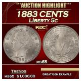1883 CENTS Liberty Nickel 5c ms65 SEGS