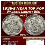 1939-s Walking Liberty Half Dollar Near Top Pop 50