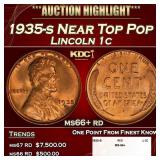 1935-s Lincoln Cent Near Top Pop 1c ms66+ rd SEGS