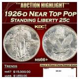 1926-d Standing Liberty Quarter Near Top Pop 25c m