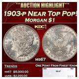 1903-p Morgan Dollar Near Top Pop! $1 ms67 SEGS