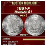 1881-p Morgan Dollar $1 ms66+ SEGS
