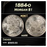 1884-o Morgan Dollar $1 Grades ms66