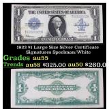 1923 $1 large size Silver Certificate Grades Choic