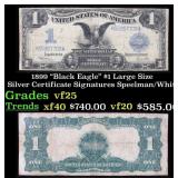 1899 $1 large size Silver Certificate "Black Eagle
