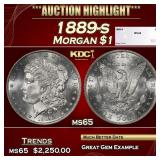 1889-s Morgan Dollar $1 ms65 SEGS
