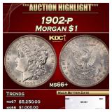 1902-p Morgan Dollar $1 ms66+ SEGS