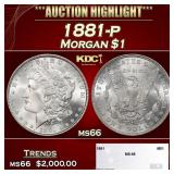 1881-p Morgan Dollar $1 ms66 SEGS