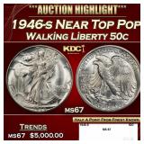 1946-s Walking Liberty Half Dollar Near Top Pop 50