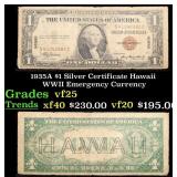1935A $1 Silver Certificate Hawaii WWII Emergency