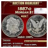 1887-o Morgan Dollar $1 ms64+ DMPL SEGS