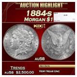 1884-s Morgan Dollar $1 au58 SEGS
