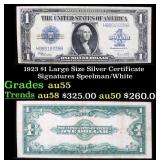 1923 $1 large size Silver Certificate Grades Choic