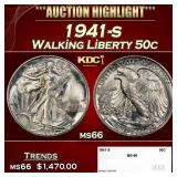 1941-s Walking Liberty Half Dollar 50c ms66 SEGS