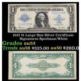 1923 $1 large size Silver Certificate Grades Selec