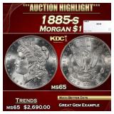 1885-s Morgan Dollar $1 ms65 SEGS