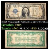 1928A $1 Blue Seal Silver Certificate "Funnyback"
