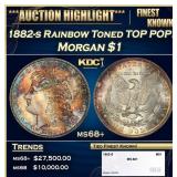 1882-s Morgan Dollar Rainbow Toned TOP POP! $1 ms6