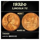 1932-d Lincoln Cent 1c Grades ms66 rd