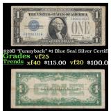 1928B $1 Blue Seal Silver Certificate 'Funnyback'
