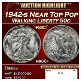1942-s Walking Liberty Half Dollar Near Top Pop 50