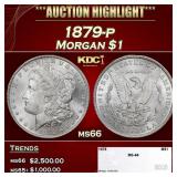 1879-p Morgan Dollar $1 ms66 SEGS