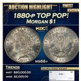 1880-p Morgan Dollar TOP POP! $1 ms66+ SEGS