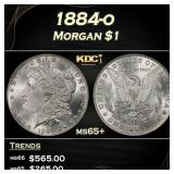 1884-o Morgan Dollar $1 Grades ms65+
