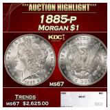 1885-p Morgan Dollar $1 ms67 SEGS
