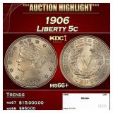 1906 Liberty Nickel 5c ms66+ SEGS