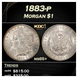 1883-p Morgan Dollar $1 Grades ms65+