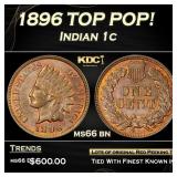 1896 Indian Cent TOP POP! 1c ms66 bn SEGS