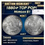 1880-p Morgan Dollar TOP POP! $1 ms67 SEGS