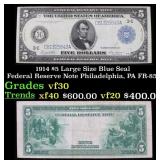 1914 $5 Large Size Blue Seal Federal Reserve Note