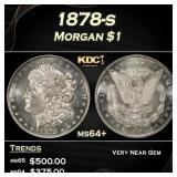 1878-s Morgan Dollar $1 Grades ms64+