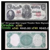 1907 $5 Large Size Legal Tender Note 'WoodChopper'