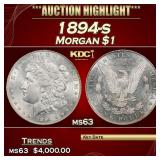 1894-s Morgan Dollar $1 ms63 USCG
