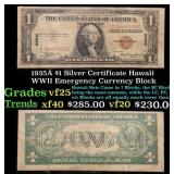 1935A $1 Silver Certificate Hawaii WWII Emergency