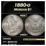 1880-o Morgan Dollar $1 Grades ms62+