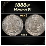 1888-p Morgan Dollar $1 Grades ms63