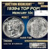 1939-s Mercury Dime TOP POP! 10c ms68 FSB SEGS