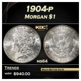 1904-p Morgan Dollar $1 Grades ms64