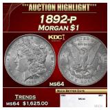 1892-p Morgan Dollar $1 ms64 SEGS