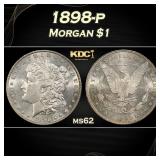1898-p Morgan Dollar $1 Grades ms62