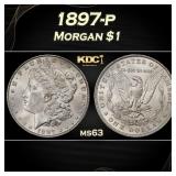 1897-p Morgan Dollar $1 Grades ms63