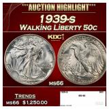 1939-s Walking Liberty Half Dollar 50c ms66 SEGS