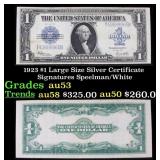 1923 $1 large size Silver Certificate Grades Selec